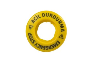 Aksesuar 24V AC/DC Sürekli Yanar (EMERGENCY-ACİL DURDURMA) Baskılı LED'li Etiket